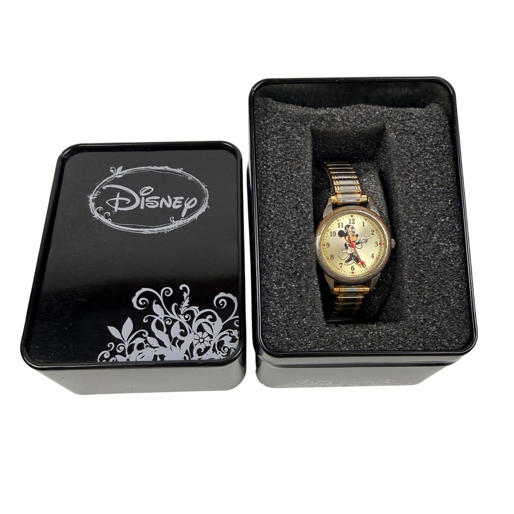 Disney Minnie Mouse Nurse Watch with Tin Accutime Needs Battery